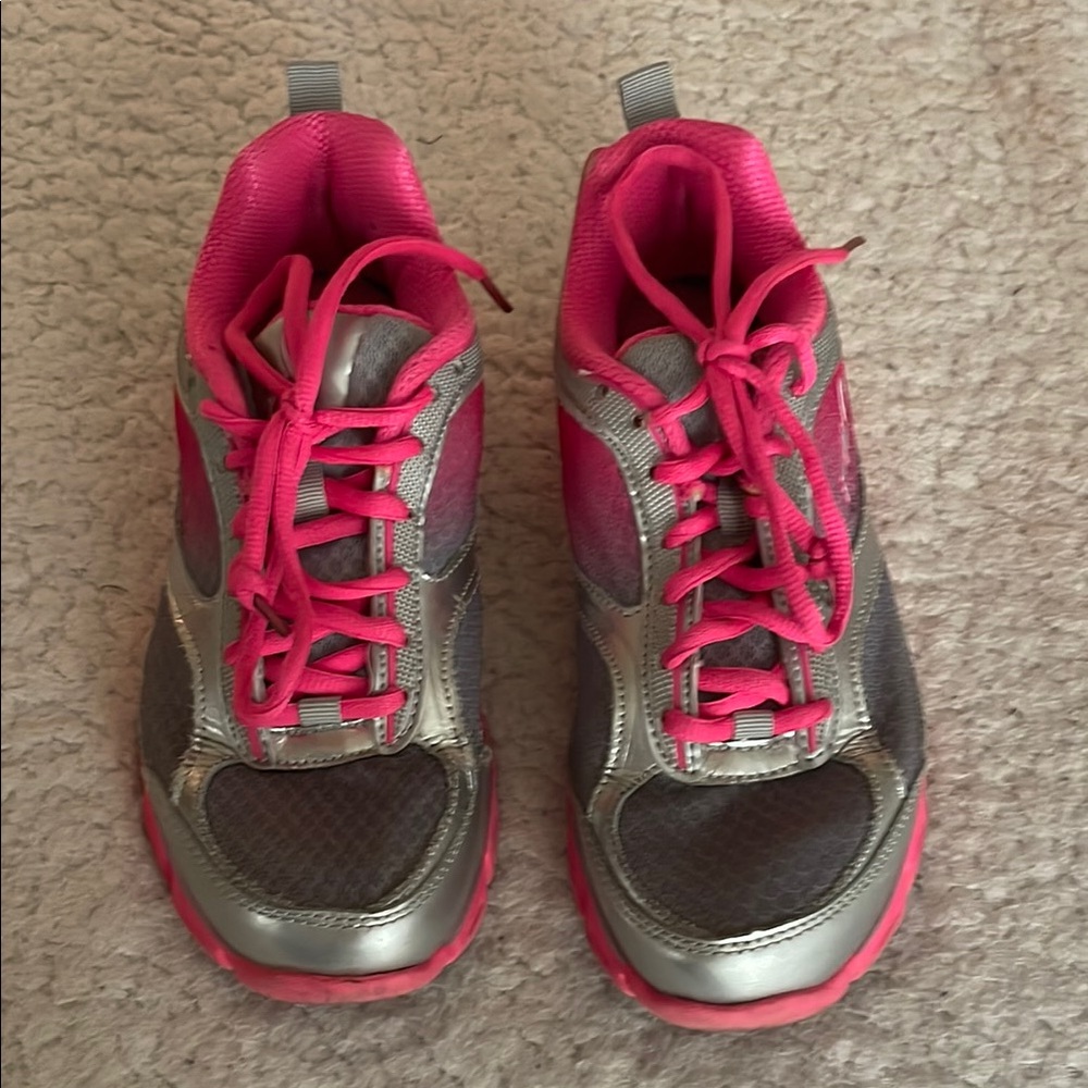 Fila Breast Cancer Awareness Silver and Pink Memory Foam Running Shoes